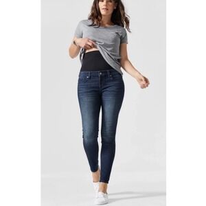 Blanqi Denim Maternity Postpartum Belly Support Skinny Jeans Dark Wash Size 4